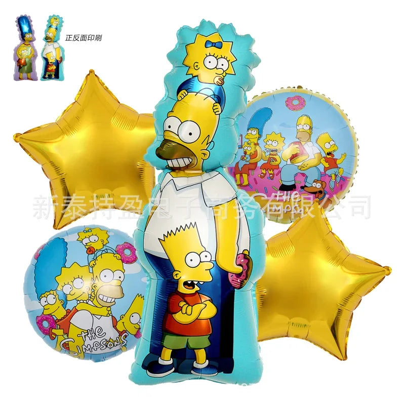 Ballons Simpsons Fête Anniversaire Enfants - Latex Foil Décoration Maison
