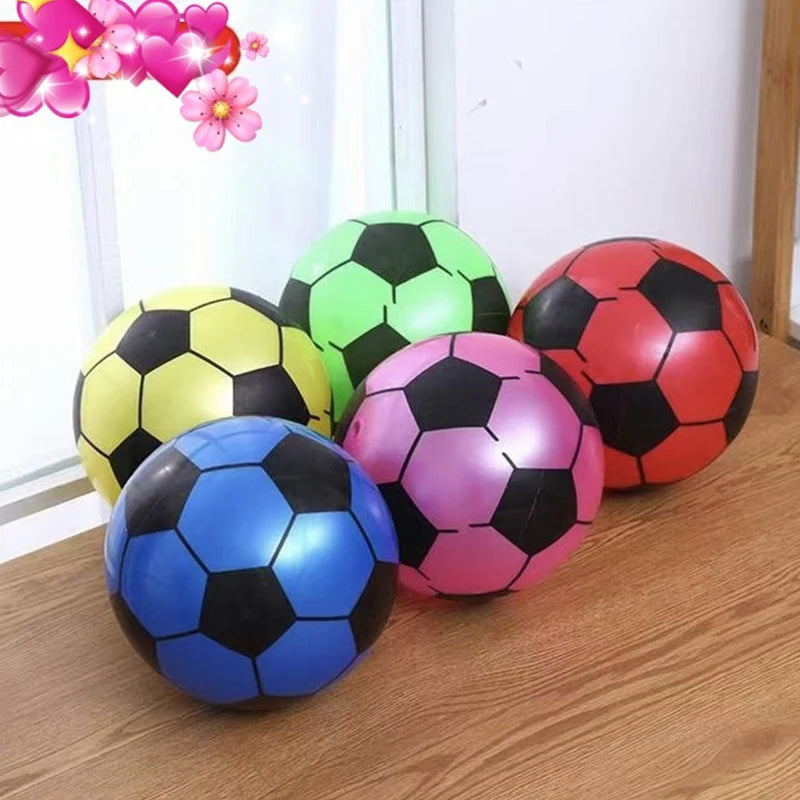 Ballon Football Enfants PVC Gonflable - Sport Match Élastique Couleur Aléatoire