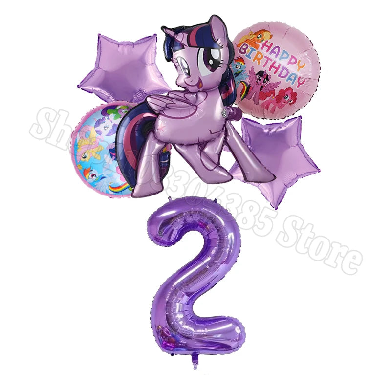 Ballons My Little Pony Chiffres 1-10 Licorne - Anniversaire Baby Shower Fête