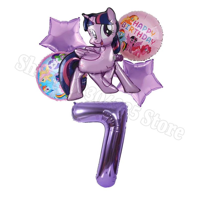 Ballons My Little Pony Chiffres 1-10 Licorne - Anniversaire Baby Shower Fête