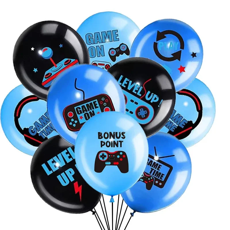 Ballons Jeux Vidéo Game On 10pcs - Thème Gamer Manette Anniversaire Garçons