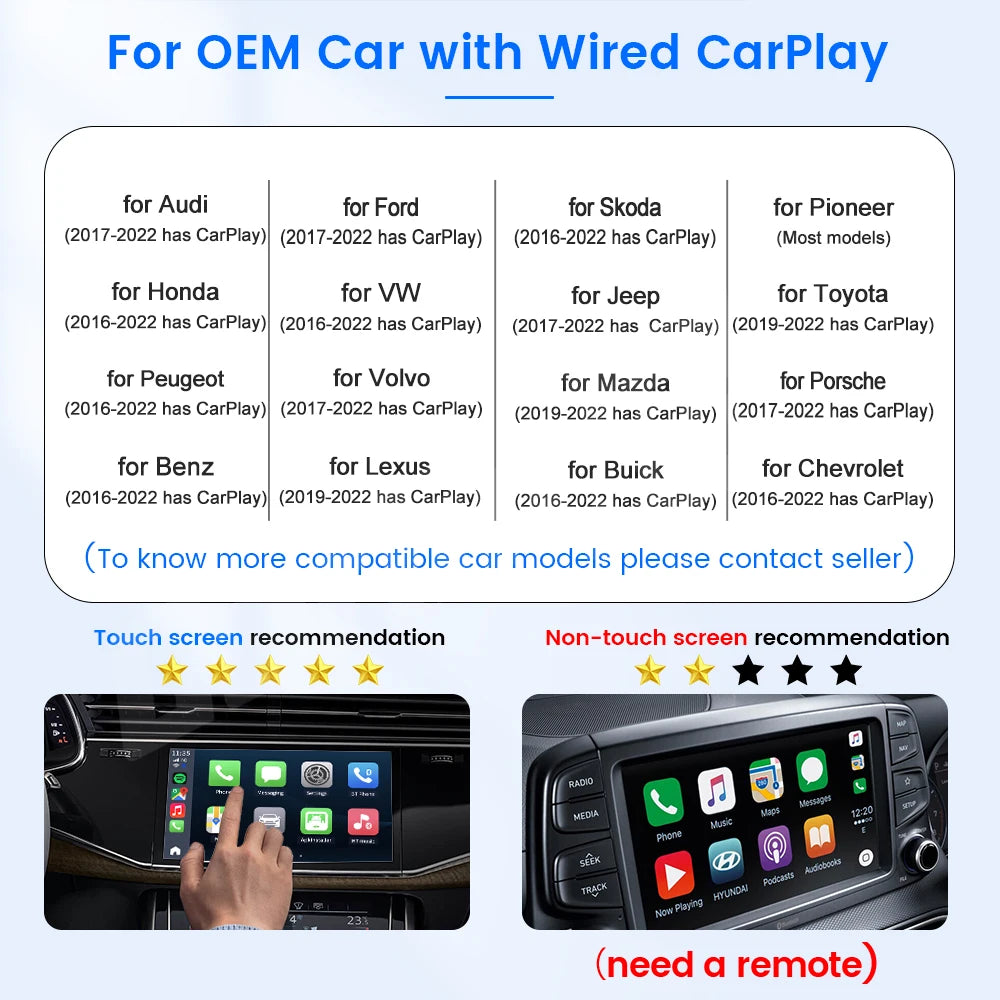 CarlinKit CarPlay Android 13 TV Box QCM6125 Octa-core Wireless CarPlay Android Auto Smart Car Ai Box for Video 4GLTE 6G 8G+128G