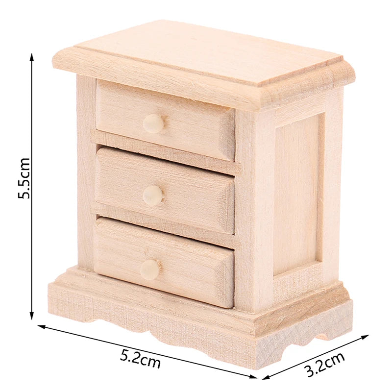 Maison Poupée Miniature 1:12 Meuble Rangement Tiroirs - Accessoire Décoration