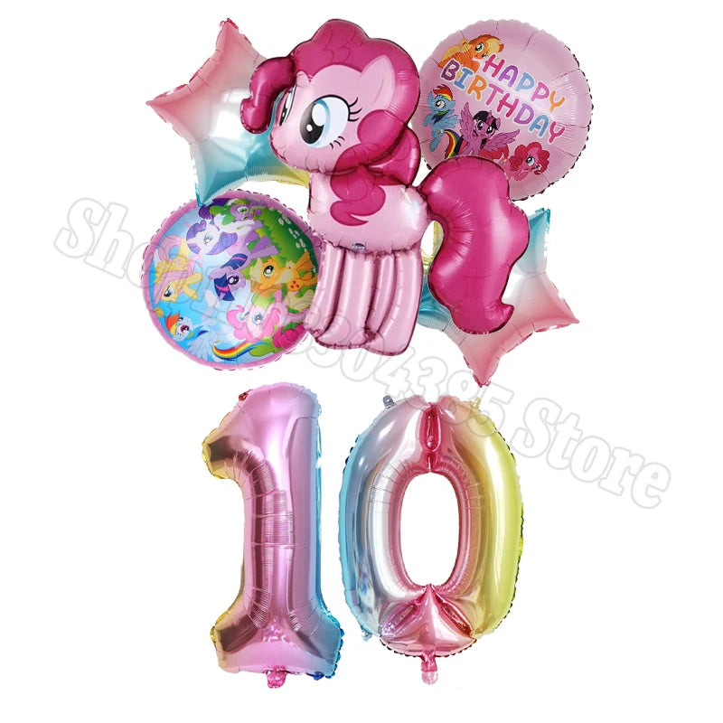 Ballons My Little Pony Chiffres 1-10 Licorne - Anniversaire Baby Shower Fête