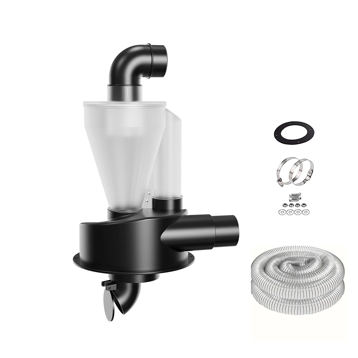 Collecteur de Poussière Cyclone 2.5'' - Séparateur Double Filtration Menuiserie