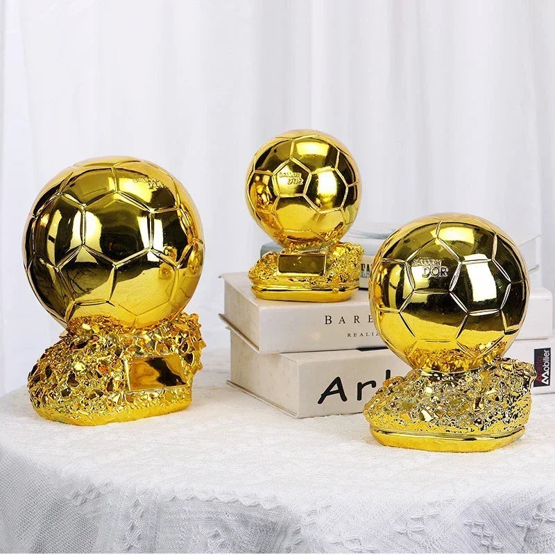Trophée Ballon d'Or Football 15/20/25cm - Récompense Joueur Décoration Maison