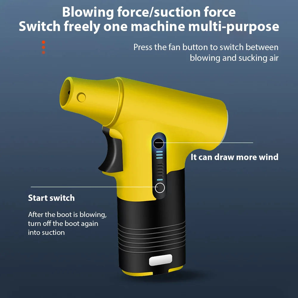 Dépoussiéreur Électrique 130000RPM - Mini Turbo Souffleur Aspirateur 2-en-1