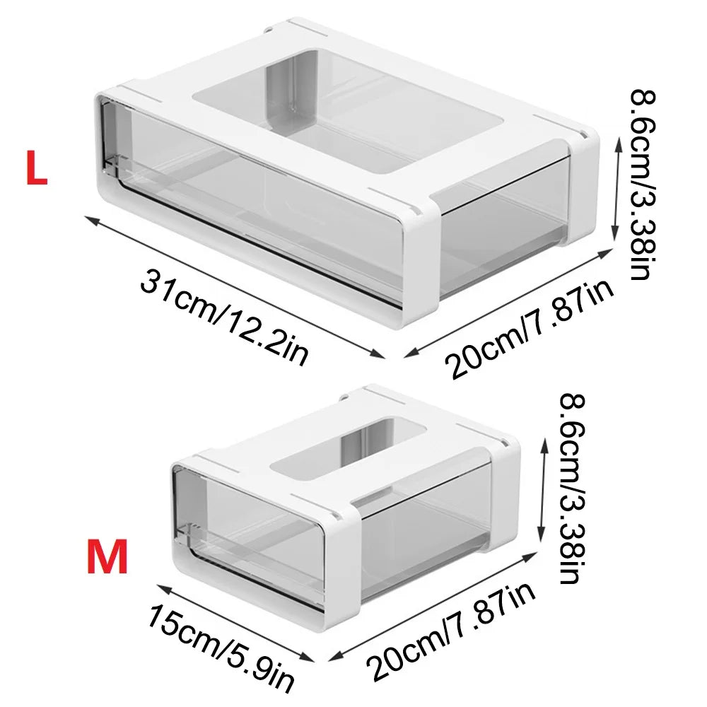 Tiroir Rangement Sous Table Caché Auto-Adhésif - Organisateur Bureau Cosmétiques