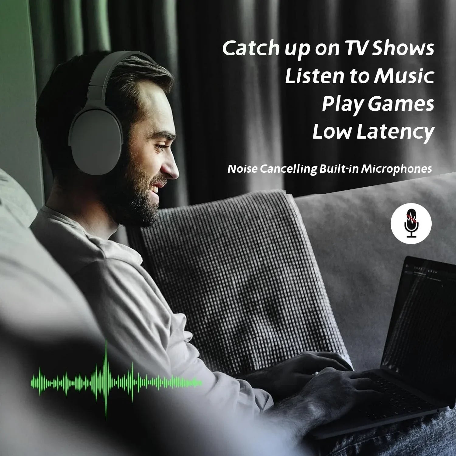 Casque Sans Fil Bluetooth 5.3 - Audio HiFi TF/AUX avec Microphone / TenYua Wireless Bluetooth 5.3 Headphones Over Ear Hifi Stereo