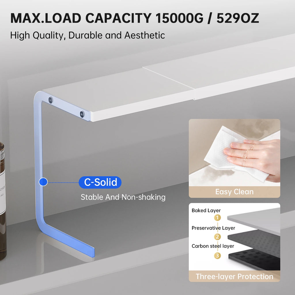 Rangement Miroir Salle de Bain Suspendu - Panier Organisateur Cosmétiques
