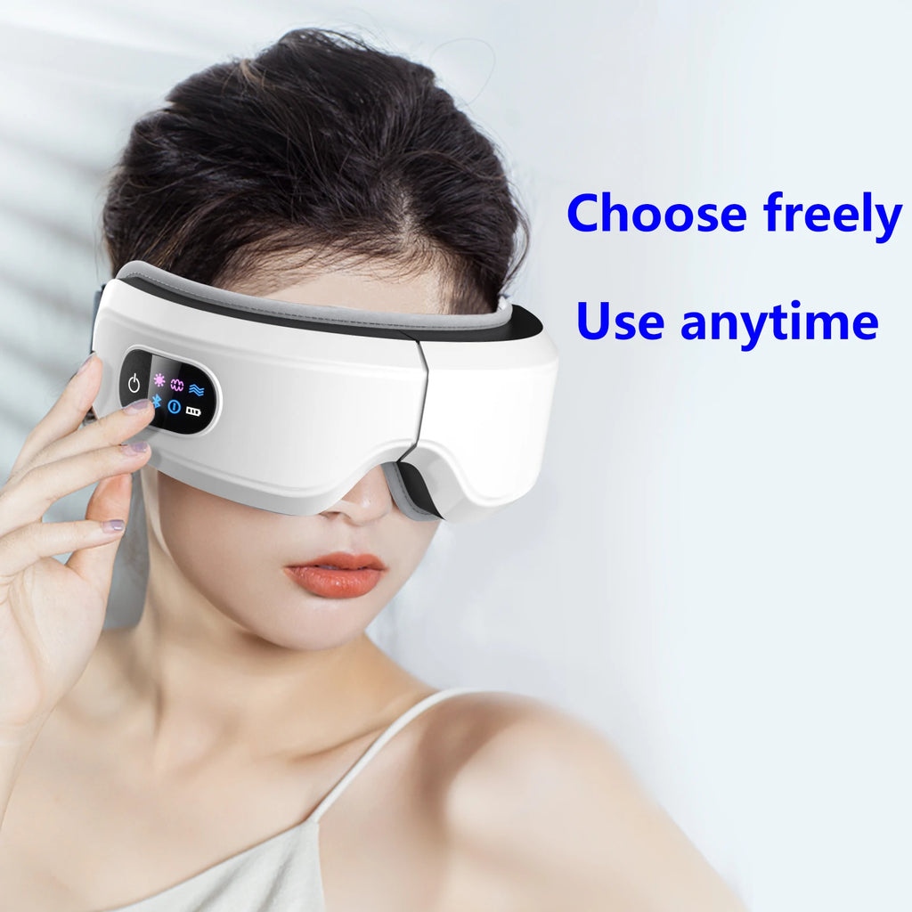 Masseur Yeux Chauffant - Masque Yeux Migraine 3 Modes Massage Fatigue