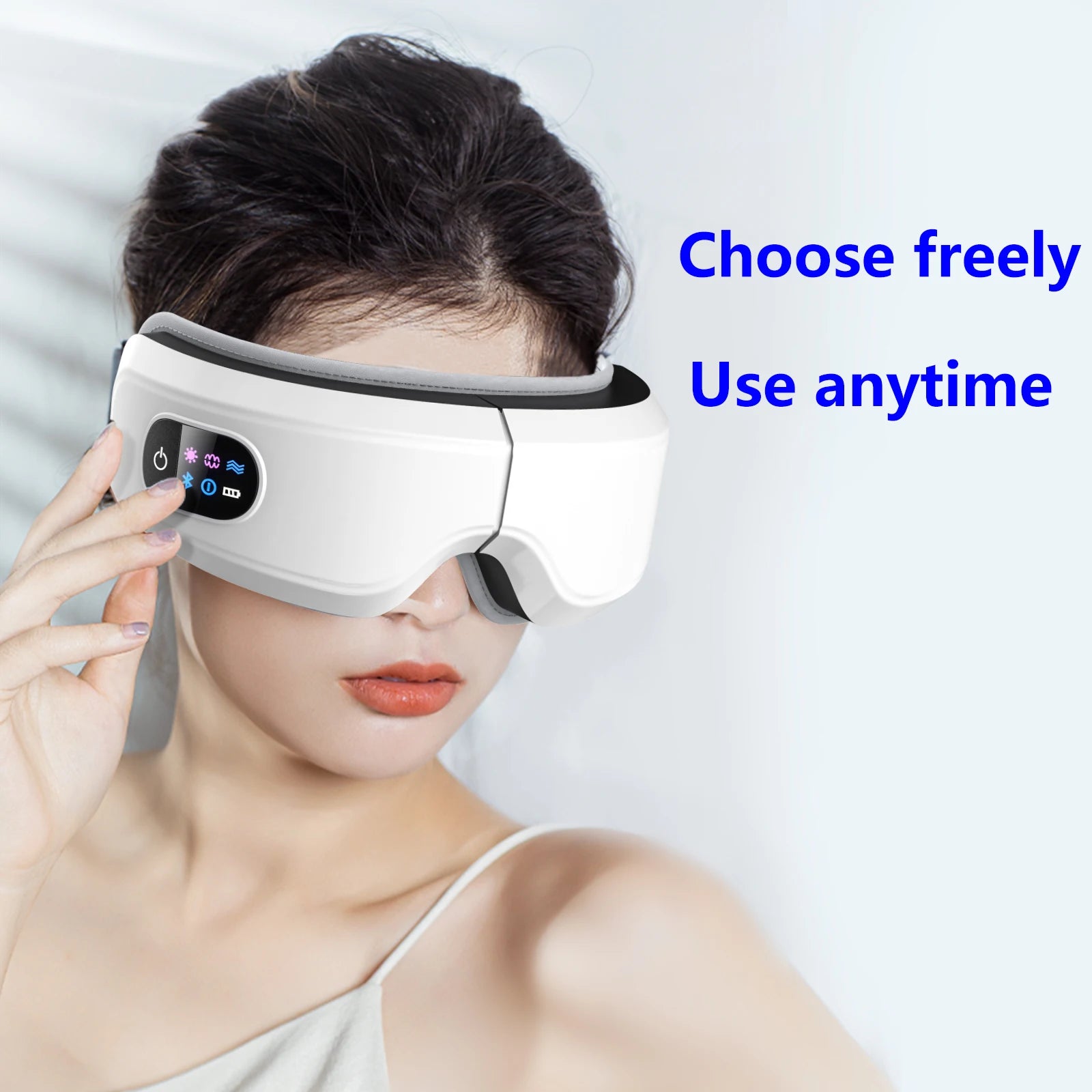 Masseur Yeux Chauffant - Masque Yeux Migraine 3 Modes Massage Fatigue