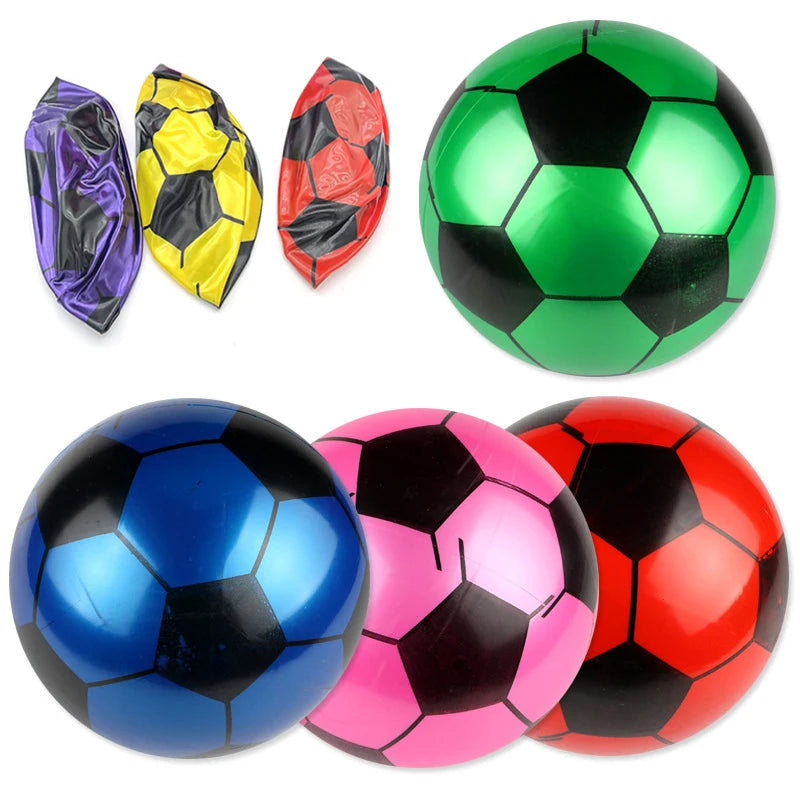 Ballon Football Enfants PVC Gonflable - Sport Match Élastique Couleur Aléatoire
