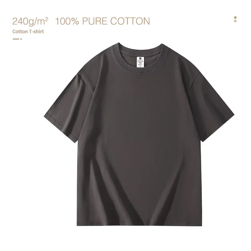 T-Shirt Homme Coton Premium Col Rond Manches Courtes - Respirant Été