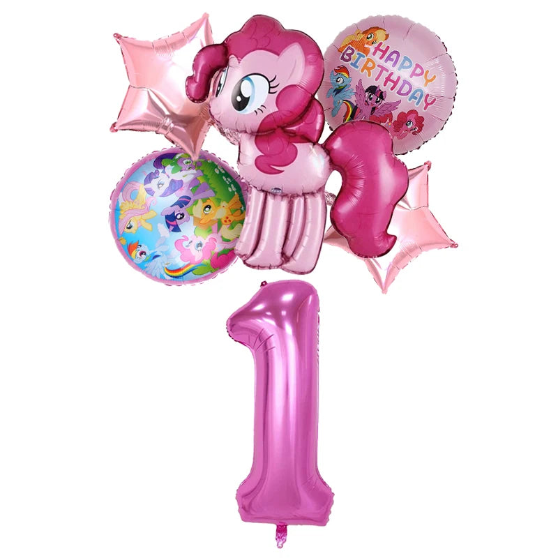 Ballons My Little Pony Chiffres 1-10 Licorne - Anniversaire Baby Shower Fête