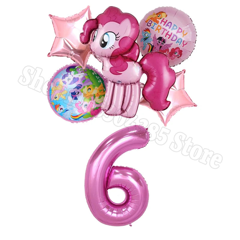 Ballons My Little Pony Chiffres 1-10 Licorne - Anniversaire Baby Shower Fête