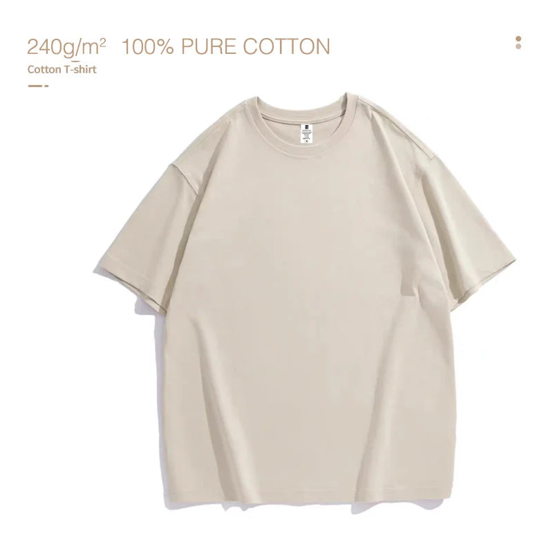 T-Shirt Homme Coton Premium Col Rond Manches Courtes - Respirant Été