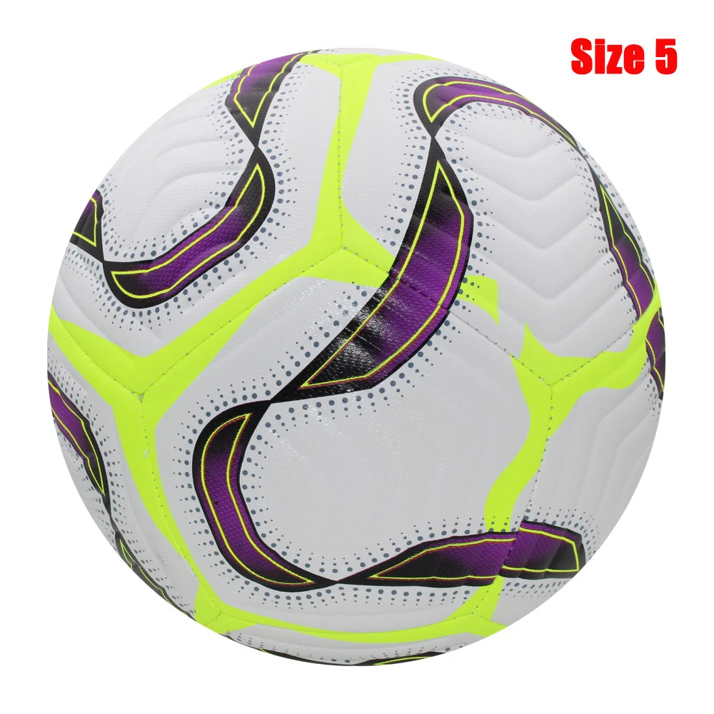 Ballon Football Taille 5 Standard PU Cousu Machine - Match Entraînement Outdoor