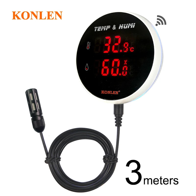 Hygromètre Thermomètre WiFi Tuya - Sonde 3M Moniteur Température Humidité