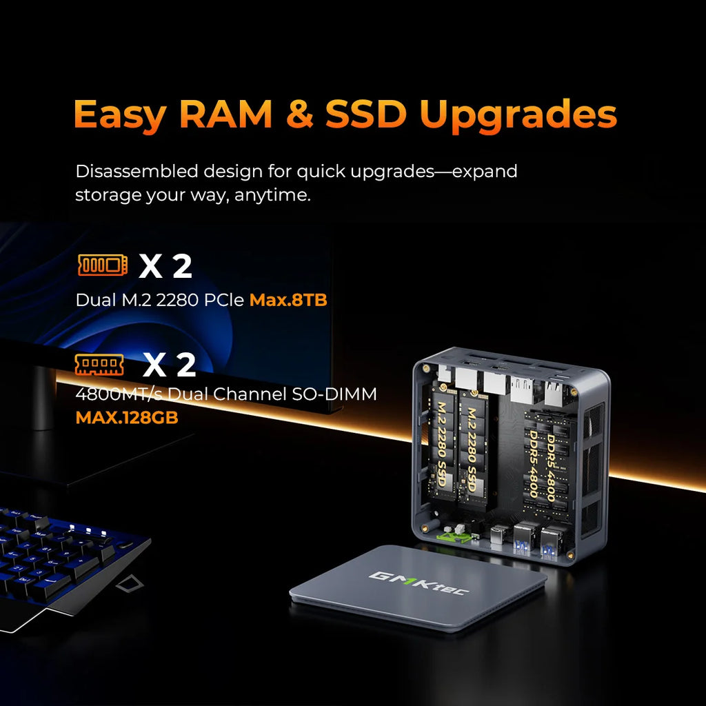 Mini PC Gaming GMKtec M6 Ultra AMD Ryzen 5 7640HS - WiFi 6 BT 5.2 Triple 4K