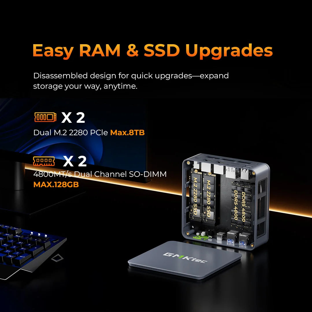 Mini PC Gaming GMKtec M6 Ultra AMD Ryzen 5 7640HS - WiFi 6 BT 5.2 Triple 4K