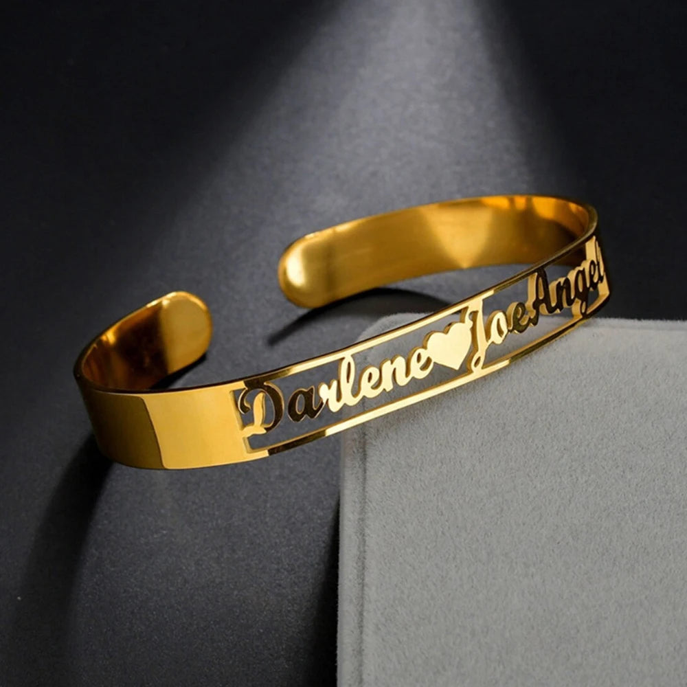 Bracelet Couple Personnalisé Nom Fait Main - Cadeau Anniversaire Amour