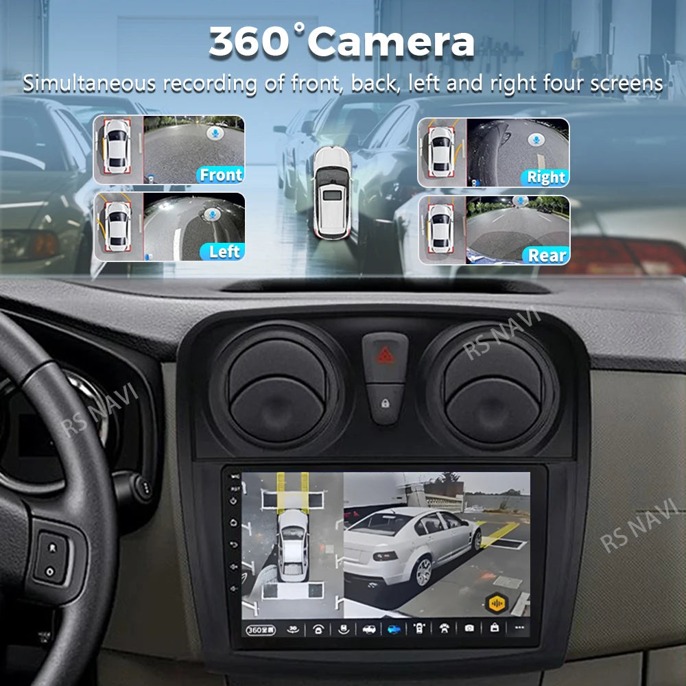 Radio Auto Android 15 Renault Sandero Logan 2 2014-2019 - 2K QLED CarPlay GPS