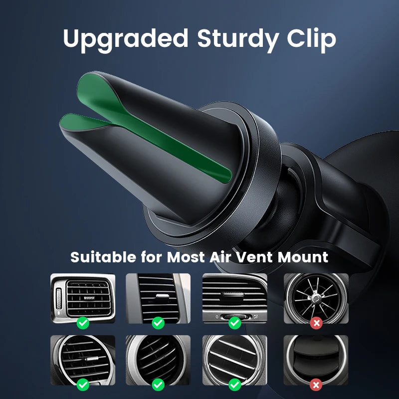 Support Téléphone Auto Gravité (Gravity Auto Lock Car Mount) - Gris/Vert