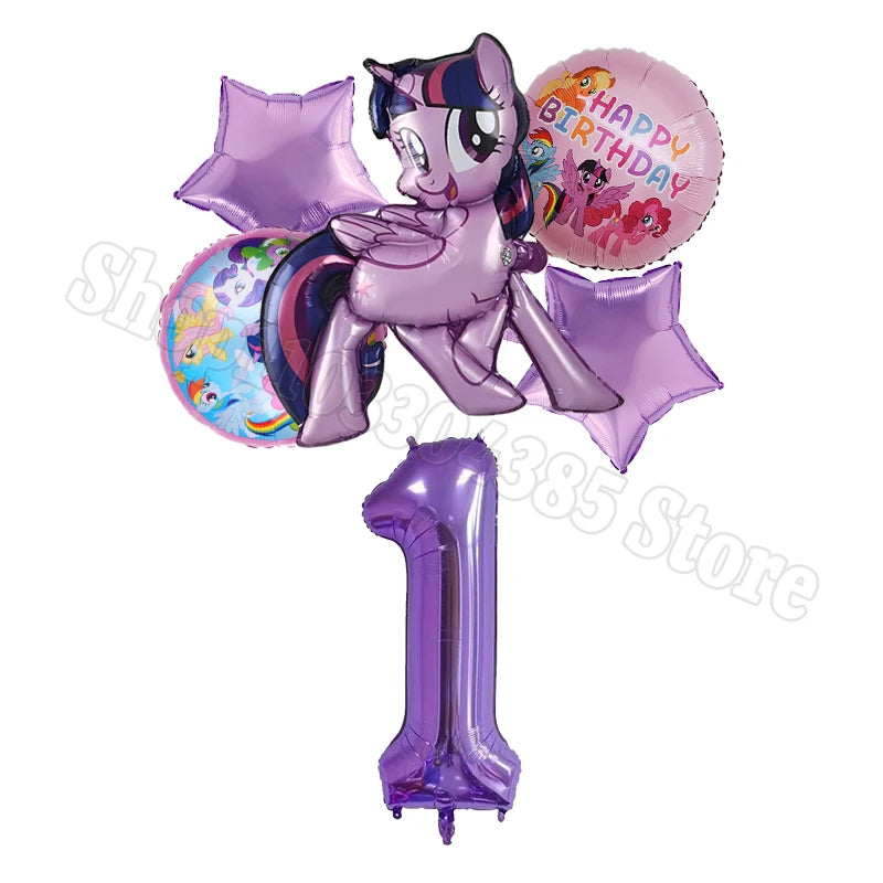 Ballons My Little Pony Chiffres 1-10 Licorne - Anniversaire Baby Shower Fête