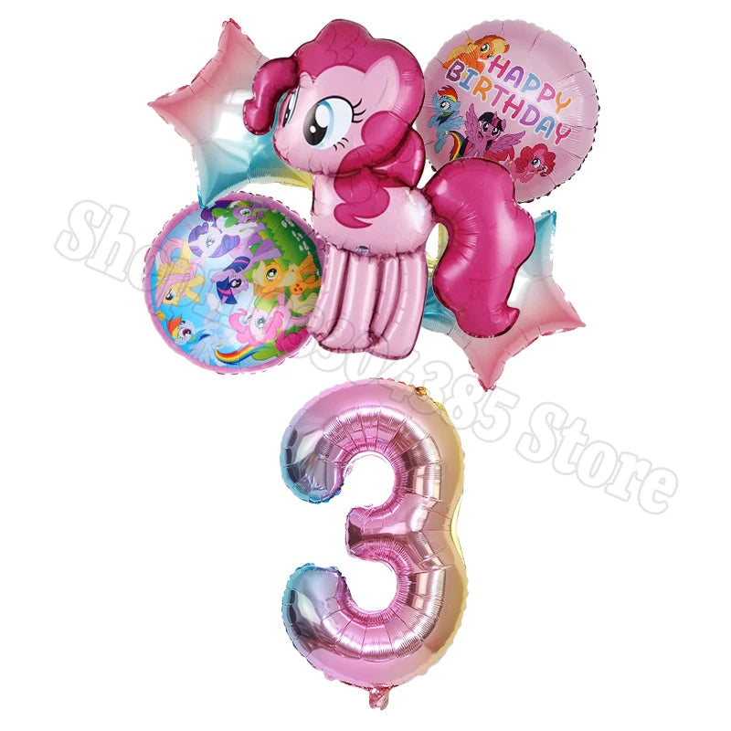 Ballons My Little Pony Chiffres 1-10 Licorne - Anniversaire Baby Shower Fête