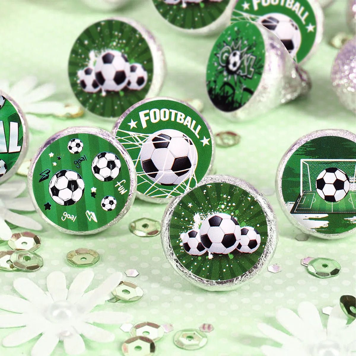 Autocollants Football 500pcs - Stickers Thème Soccer Anniversaire Baby Shower