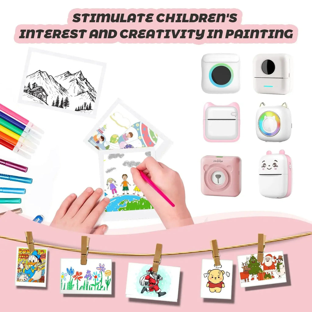 Papier Imprimante Thermique 57x25mm HD - Rouleau Autocollant Étiquettes Photos