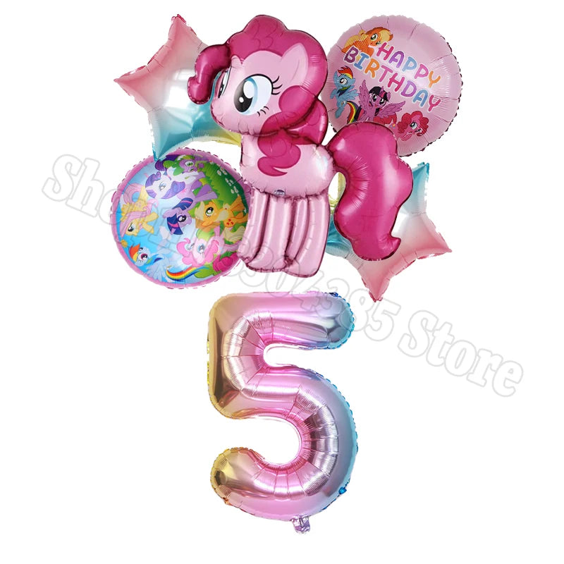 Ballons My Little Pony Chiffres 1-10 Licorne - Anniversaire Baby Shower Fête