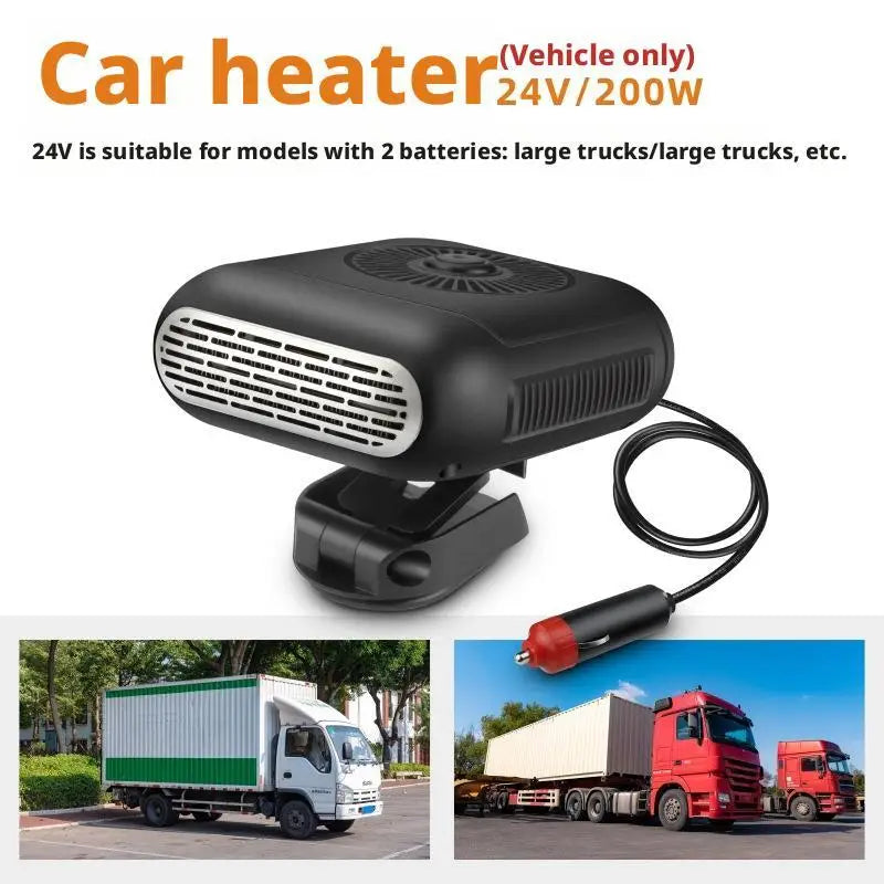 Chauffage Voiture 12V/24V Rotation 360° - Dégivreur Déembueur Ajustable Pare-Brise