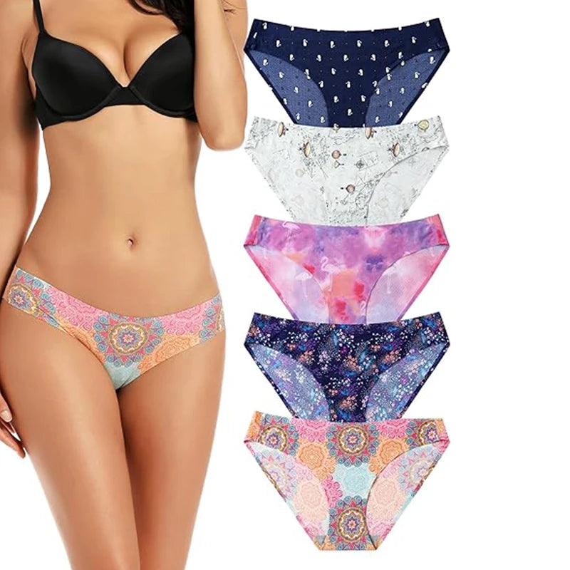 Lot 5 Culottes Bikini Femme - Sans Couture Respirantes Confort Quotidien