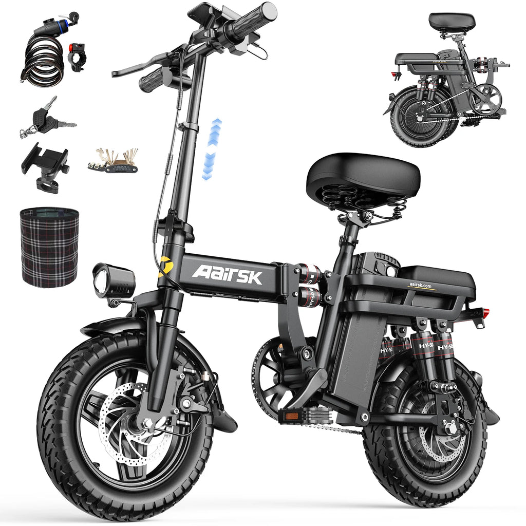Vélo Électrique Pliable 500W 15AH -  14 Pouces
