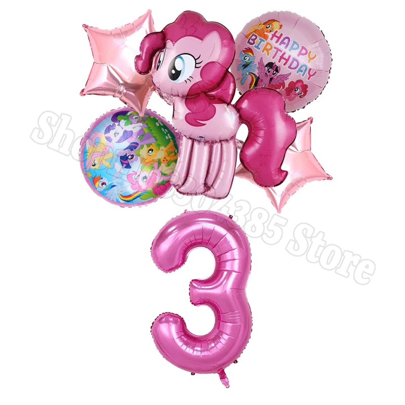 Ballons My Little Pony Chiffres 1-10 Licorne - Anniversaire Baby Shower Fête