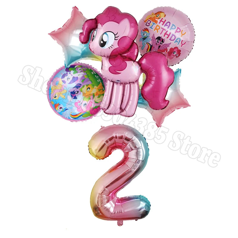 Ballons My Little Pony Chiffres 1-10 Licorne - Anniversaire Baby Shower Fête