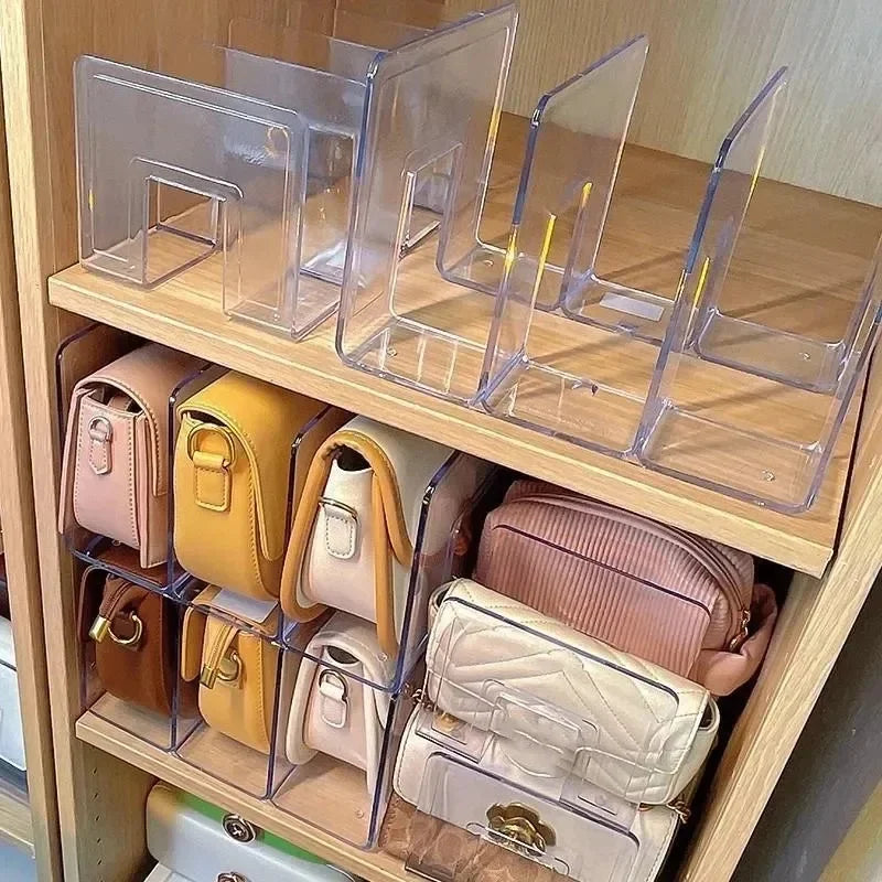 Organisateur Sacs à Main Garde-Robe Transparent - Étagère Rangement Display