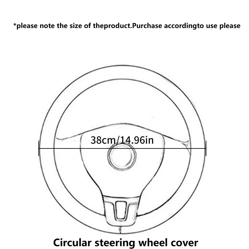 Couvre-Volant Voiture Peluche Hiver - Chaud Doux Confortable Antidérapant Élastique