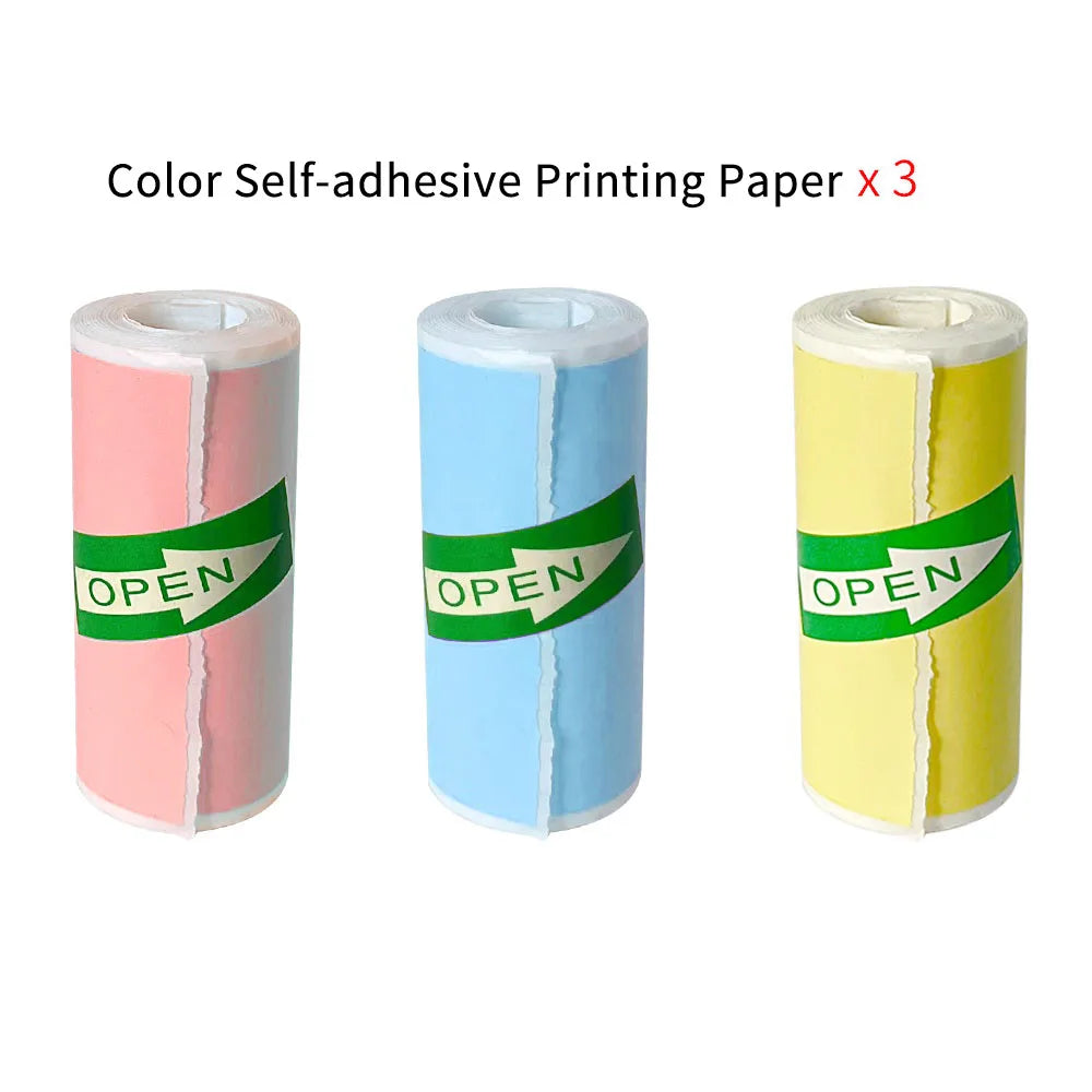 Papier Imprimante Thermique 57x25mm HD - Rouleau Autocollant Étiquettes Photos