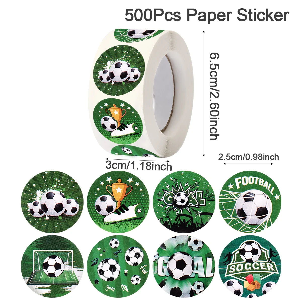 Autocollants Football 500pcs - Stickers Thème Soccer Anniversaire Baby Shower