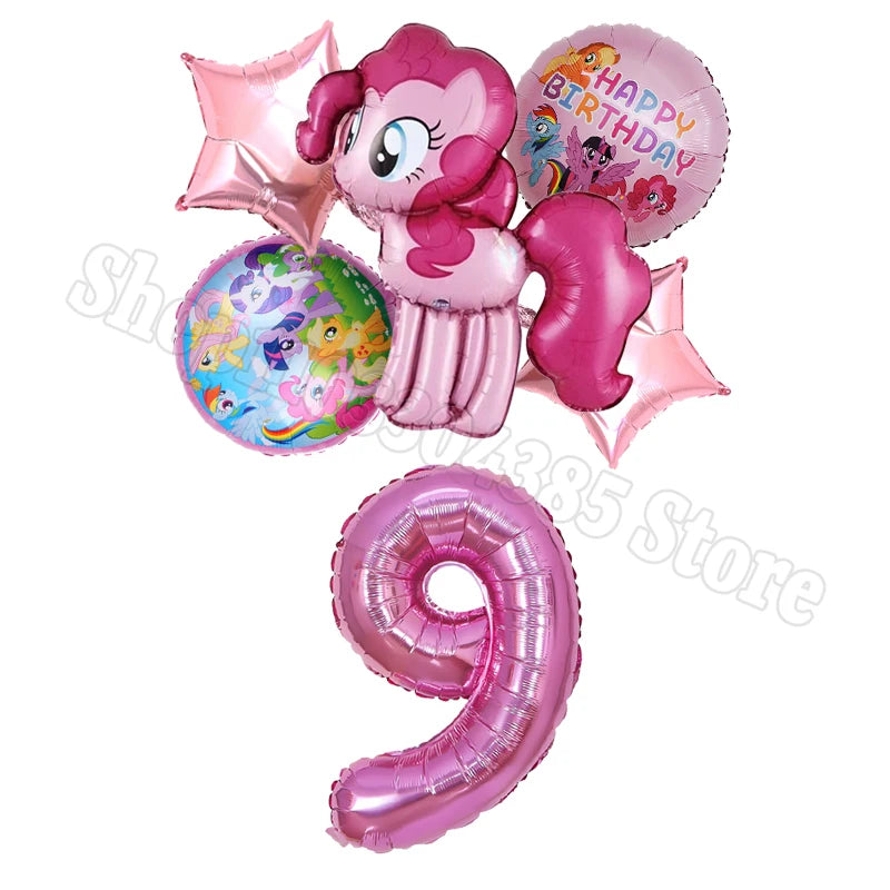 Ballons My Little Pony Chiffres 1-10 Licorne - Anniversaire Baby Shower Fête