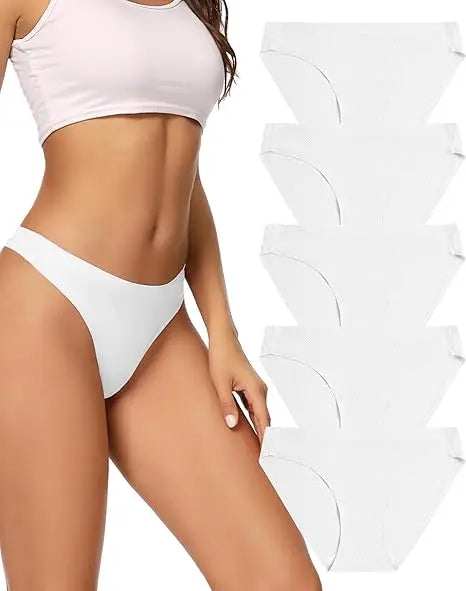 Lot 5 Culottes Bikini Femme DeanFire - Sans Couture Respirantes Confort