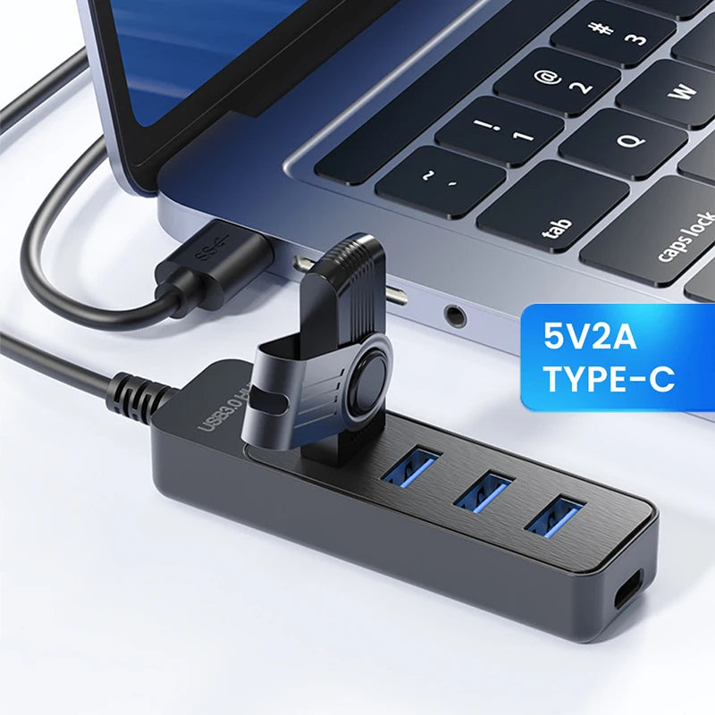 Hub USB 3.0 4 Ports avec USB-C Charge Rapide - Splitter Multifonction Laptop PC