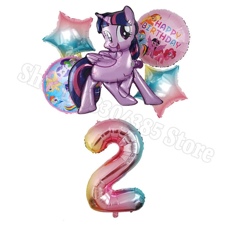 Ballons My Little Pony Chiffres 1-10 Licorne - Anniversaire Baby Shower Fête
