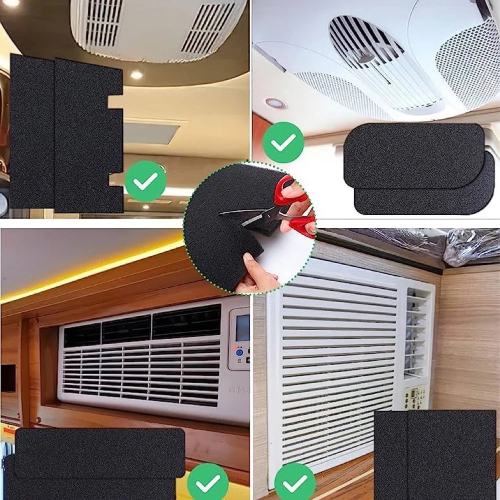 Filtre Climatisation Carbone Actif 100x40cm - Éponge Purificateur d'Air