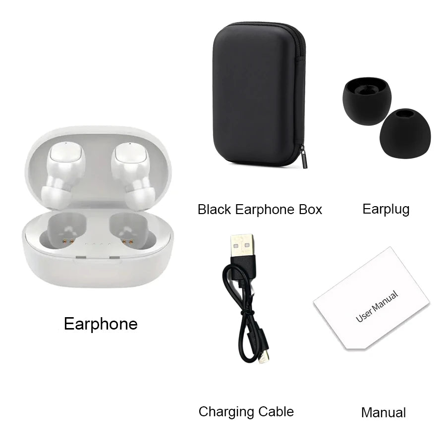Écouteurs Sans Fil Intra-Auriculaires A6S - Stéréo Imperméables Running / A6S Bluetooth Headset In-ear Macaron 5.0 TWS Earbuds Waterproof