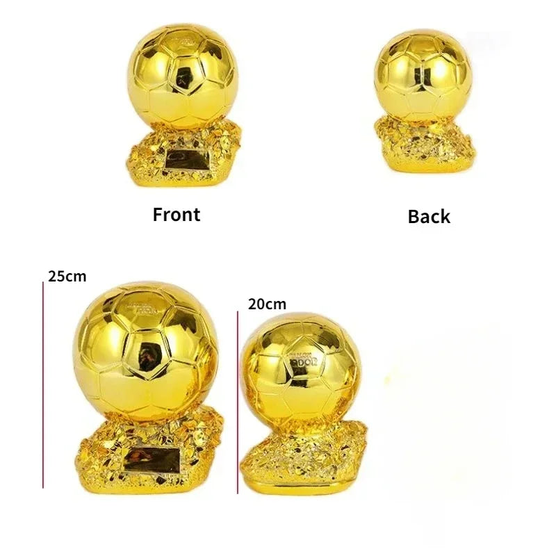 Trophée Ballon d'Or Football 15/20/25cm - Récompense Joueur Décoration Maison