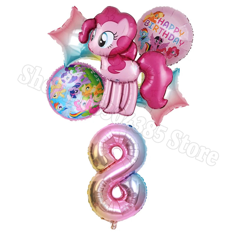 Ballons My Little Pony Chiffres 1-10 Licorne - Anniversaire Baby Shower Fête